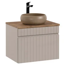 Cabinet with sink, ICONIC, cashmere